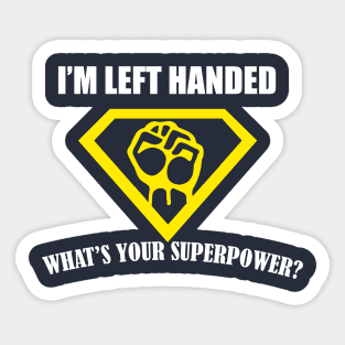 Super Powers Left Handed Sticker